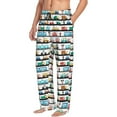 thumbnail image 2 of Daiia Funny Transport Men's Sleep Pant with Pockets and Drawstring,Pajama Pants-Medium, 2 of 9