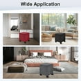 thumbnail image 6 of Uxcell 1-Pack 13" x 13" x 15" Stretch Square Ottoman Slipcovers Velvet Fabric Footstool Protector for Living Room Indoor [Dark Gray], 6 of 7