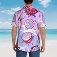 thumbnail image 6 of Daiia Dragon Fruit Hawaiian Shirt for Men Gentle Cotton Regular Short Sleeve Casual-Medium, 6 of 9
