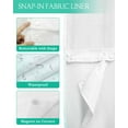 thumbnail image 3 of No Hook Shower Curtain with Snap-in Liner, Aqua Mountain Waterproof Fabric Bathroom Curtains, Minimalism Ombre Abstract Marble Texture Bath Curtains & Mesh Top Window Stand Up Stall 36"x72", 3 of 6