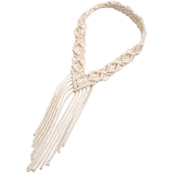 MEIBUTYUP Beige Bohemian Woven Cotton Rope Headband Handmade Hair Accessory for Wedding and Everyday Wear