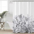 thumbnail image 5 of Minimalism Flower Shower Curtain, 60" x 72", Line Drawing Simple Plants Black Grey Waterproof Bathroom Curtain Washable Shower Curtain Set with 12 Hooks, 5 of 6