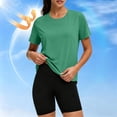 thumbnail image 2 of jobturf Quick Dry Workout Shirts for Women UPF 50+ Sun Protection Shirt Short Sleeve Running Top Curved Hem Athletic T-Shirt S-3XL, 2 of 9