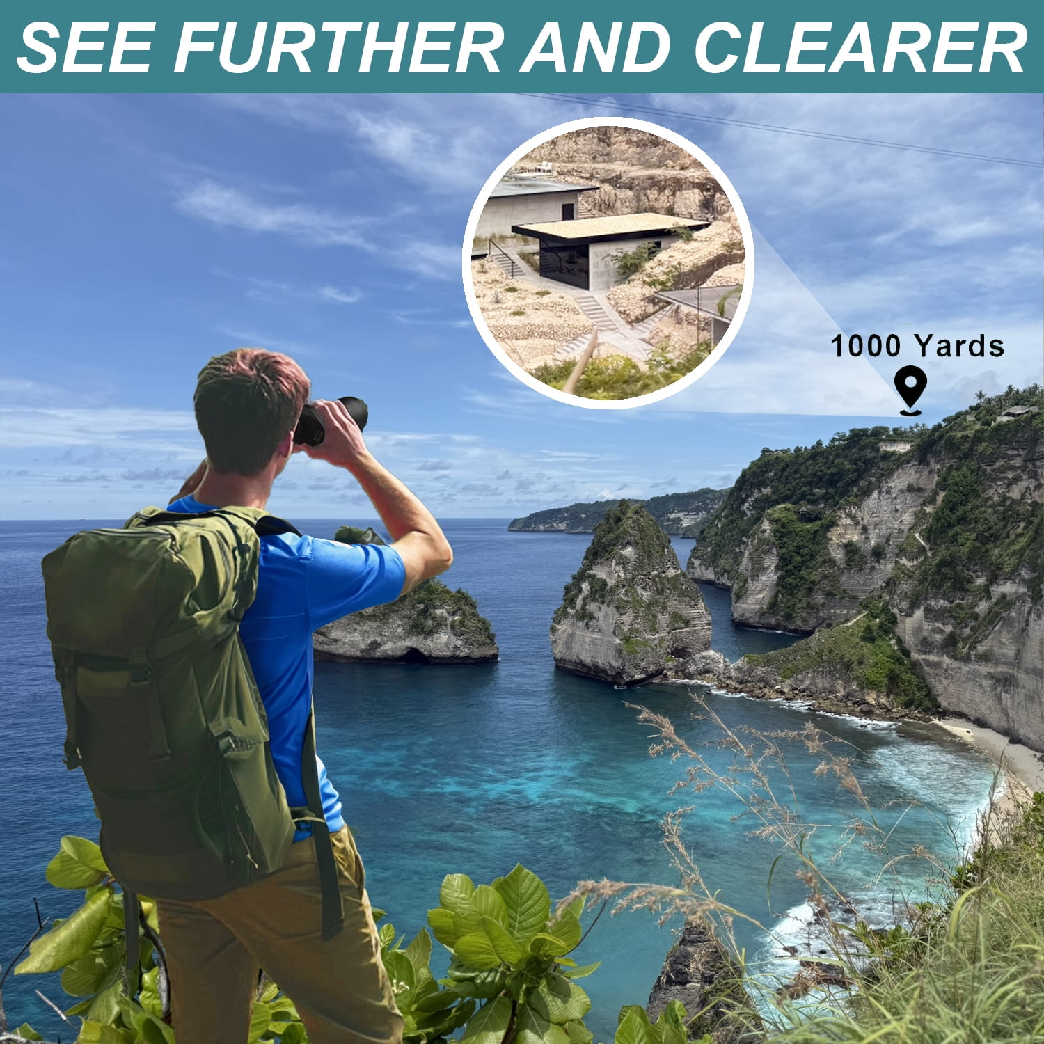 Long Range 20x70 Binoculars – High Power, FMC Multilayer Coating, Waterproof, for Bird Watching, Hunting, Sports, Stargazing