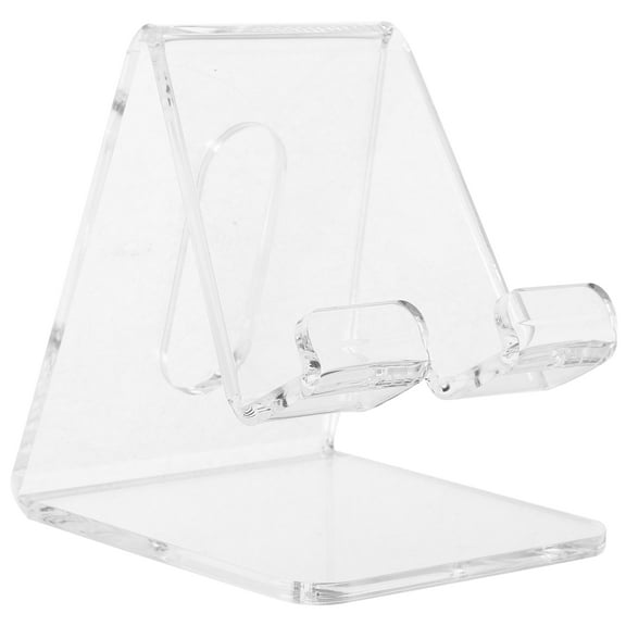 BERTDOMD Acrylic Phone Holder Stand, Practical Cell Phone Rack for Desk, Adjustable Mobile Phone Display Stand