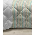 thumbnail image 3 of Striped Down Alternative Comforter, Prehistoric Shapes with Flowers Circles Folk Culture Inspired Trippy Motif, Microfiber Quilt for All Season, 5 Sizes, Pink Purple, by Ambesonne, 3 of 3