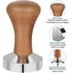 thumbnail image 4 of Coffee Tamper, 51mm Wooden Handle Tamper, Stainless Steel Coffee Stamp, Espresso Tamper, Sturdy and Durable, Barista Style - Dark Brown, 4 of 5