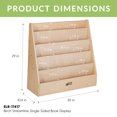 thumbnail image 2 of ECR4Kids Birch Streamline Book Display Stand, Kids Wooden Book Rack, Forward Facing Bookshelf, 2 of 6