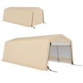 thumbnail image 1 of Outsunny 11' x 20' Garage Carport with Ventilation Windows, Khaki, 1 of 10