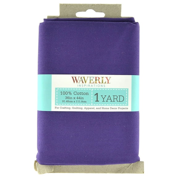 Waverly Inspirations 1 Yard Cut 100% Cotton Solid Fabric Solid Pansy 44" Wide for Quilting & Sewing