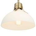 thumbnail image 3 of Robert Stevenson Lighting Delano - Industrial Metal and Etched Glass Ceiling Light, Gold and White, 3 of 15