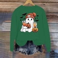 thumbnail image 4 of Hurxie Halloween Women Pumpkin Sweatshirt Funny Pumpkin Face Graphic Pullover Crewneck Long Sleeve Fall Shirts Top, 4 of 5