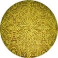 thumbnail image 1 of Ahgly Company Indoor Round Patterned Dark Bronze Brown Area Rugs, 3' Round, 1 of 6