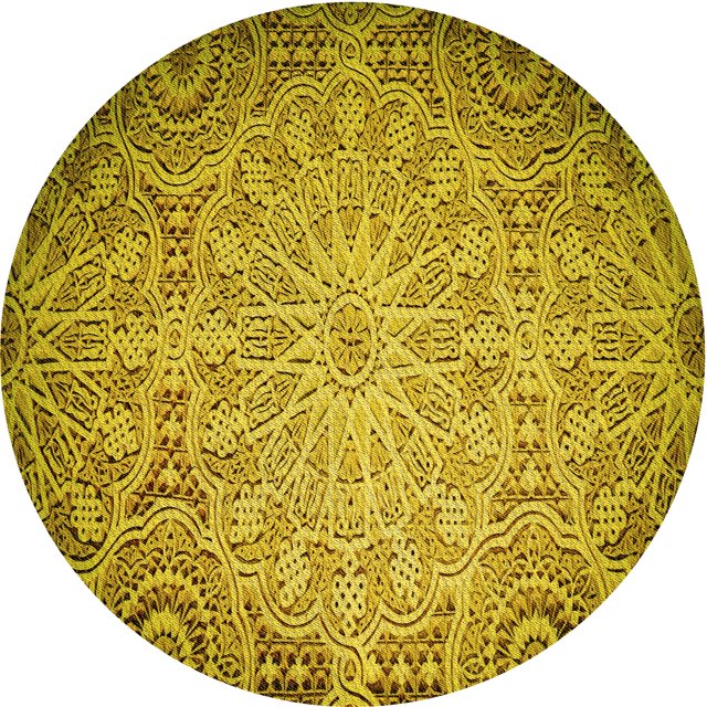 Ahgly Company Tapis d'Intérieur Lavables en Machine, Ronds, Transitionnels, Brun Bronze Foncé, Ronds de 5'