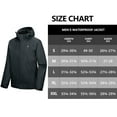 thumbnail image 7 of Little Donkey Andy Men's Waterproof Jacket with Removable Hood，Fleece Lined Warm Rain Jacket for Hiking, Skiing Black S, 7 of 7