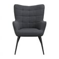 thumbnail image 4 of Coaster Mid-Century Fabric Tufted Upholstered Accent Chair in Gray, 4 of 6
