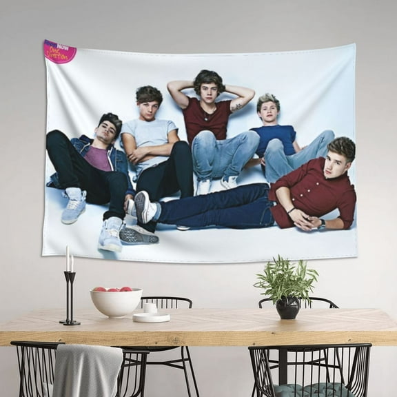 One Direction Wall Hanging Indoor Outdoor Wall Art Tablecloth Bedspread for Bedroom Dormitory Living Room Home Decor 40 x 60 inch