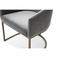 thumbnail image 5 of Gray Velvet Brass Modern Dining Chair, 5 of 9