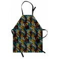 thumbnail image 1 of Geometric Apron Abstract Shapes with Striped and Polka Dotted Patterns Urban Teenage Retro Design, Unisex Kitchen Bib Apron with Adjustable Neck for Cooking Baking Gardening, Multicolor, by Ambesonne, 1 of 3