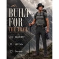 thumbnail image 4 of Puli Men's Quick Dry Hiking Pants 4-Way Stretch Water Resistant UPF50+ Zip Pockets, 4 of 7