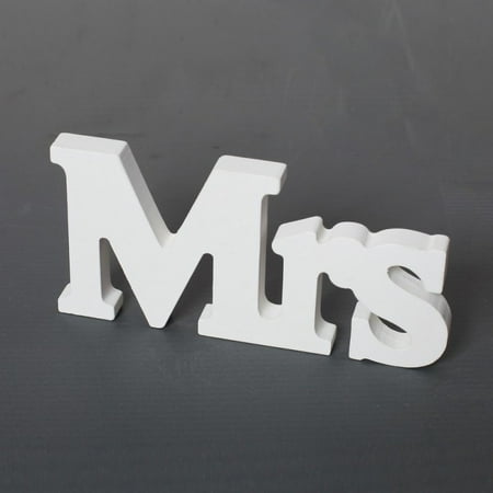 Wedding Party Reception Sign Wood Letters Mr & Mrs Table Centrepiece Decor