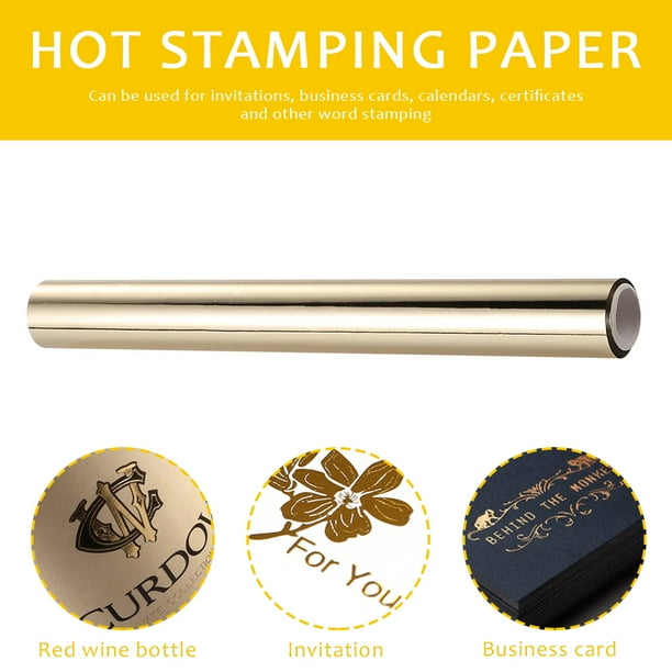 Rollo de papel de transferencia de lámina de estampado en caliente de lámina activada por calor de 19,3 cm x 5 m (B)