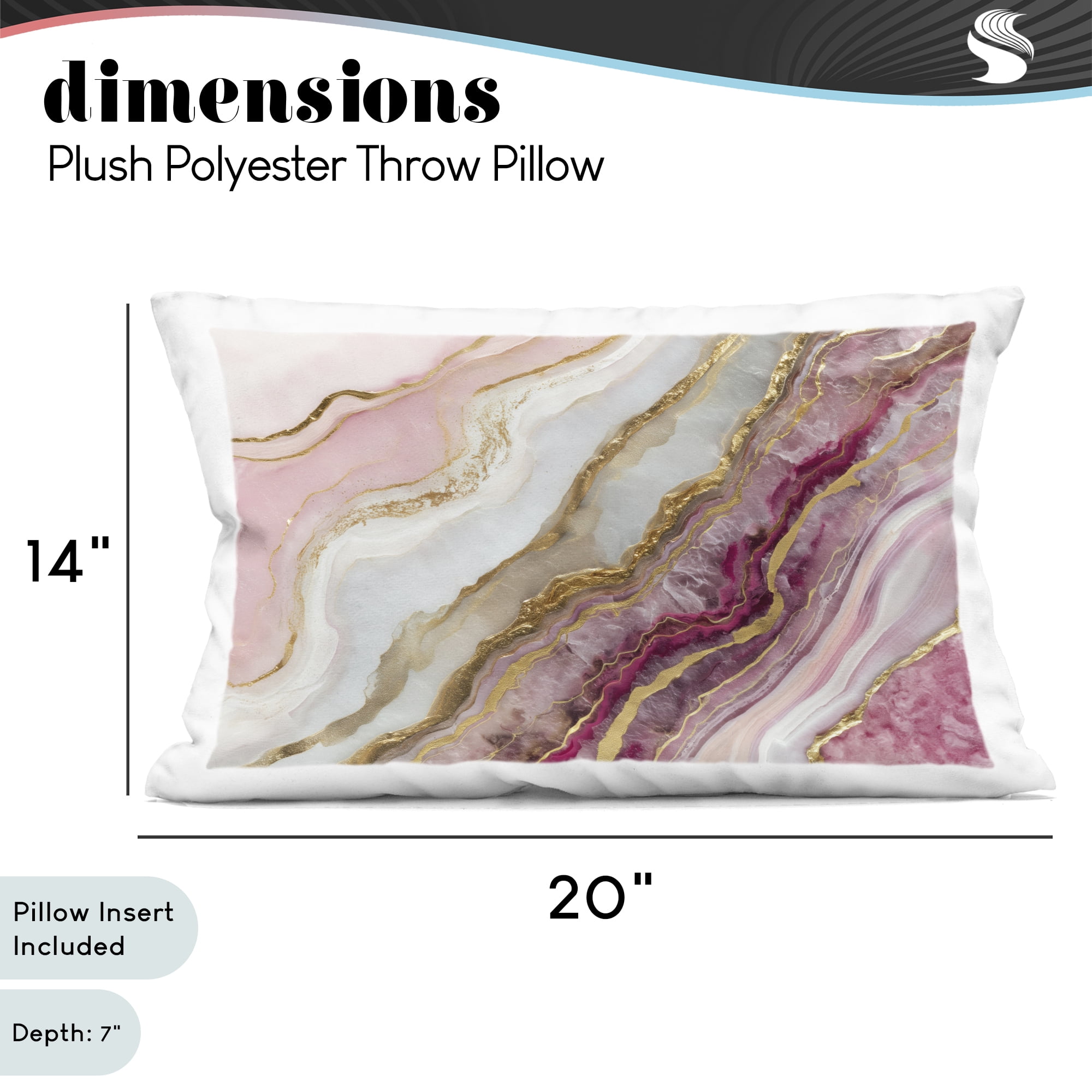 Stupell Industries Frozen Petal Stone Decorative Printed Throw Pillow, design by Svetlana Aleynikova