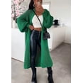 thumbnail image 3 of Solid Color Knitwear Pocket Cardigan Mid-length Sweater Women's Coat, 3 of 10