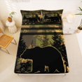 thumbnail image 5 of Manfei Woodland Bear Bed Sheets,American Flag Full Size Sheets,Geometric Pixel Art Decor,4-Piece,1 Flat Sheet, 1 Fitted Sheet and 2 Pillowcases, 5 of 6