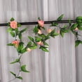 thumbnail image 3 of 2 guirnaldas colgantes de rosas artificiales de seda, 2,4 m (8 pies), ideales para decoración de bodas y del hogar., 3 of 9