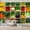 Color 1, variant on Wallpaper Colorful Fruit Market Display Pineapples Bananas Fresh Produce Peel and Stick Wall Murals 69"H x 96"W Removable PVC Wall Paper for Kitchen Restaurant Dining Room Supermarket Room