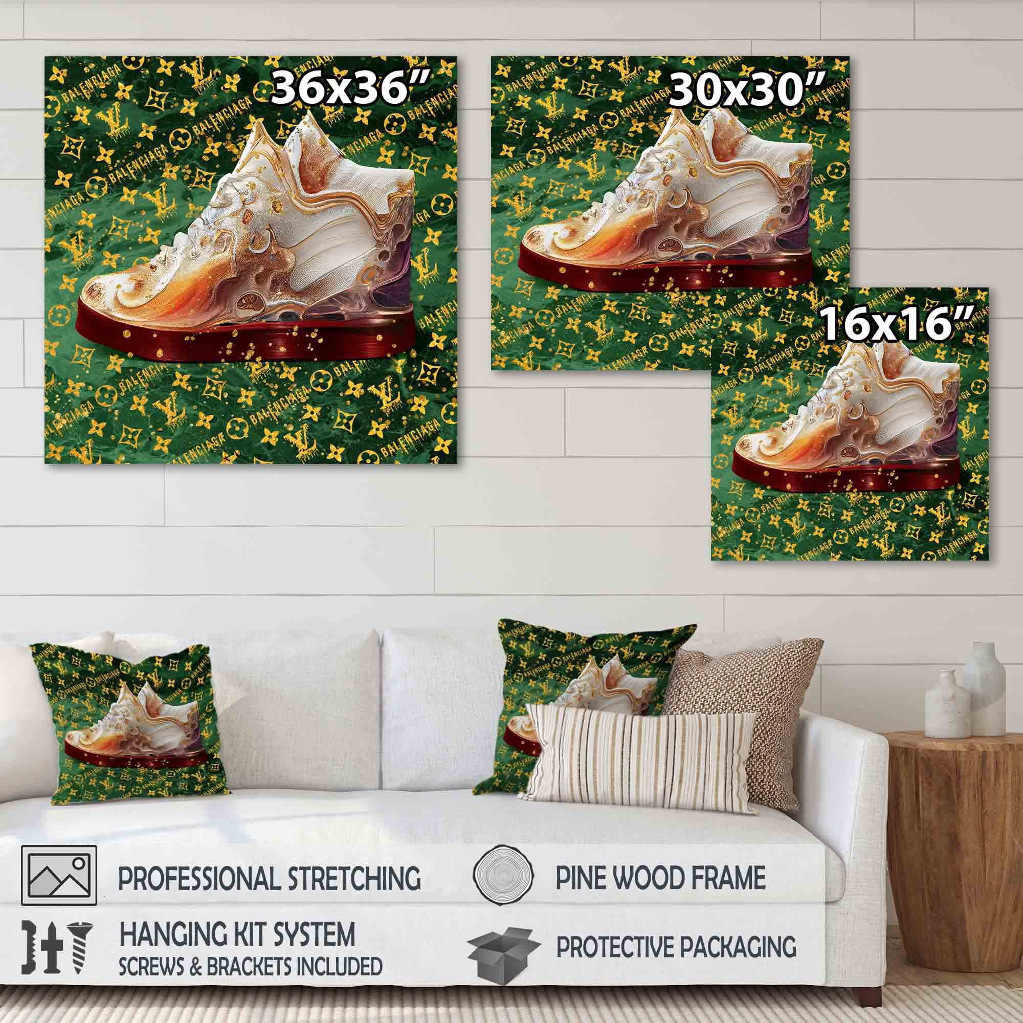 Designart Designer Marble Sneaker I Canvas Wall Art