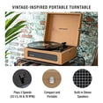 thumbnail image 2 of Crosley CR8017B-TA Voyager Vintage Tocadiscos de vinilo portátil con entrada/salida Bluetooth y altavoces integrados, Bronceado, 2 of 5