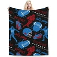 thumbnail image 3 of American Football Cool Sports Ball Throw Blanket Soft Bed Bedding Warm Cozy Plush Flannel Fleece Blankets Gifts for Kids Boys Teens Men, Sofa Couch Bedroom Home Decor, 60"x50", 3 of 6