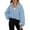 Blue, variant on Anbech Women's Crop Zip Up Jacket Y2K Trendy Long Sleeve Fall Clothes