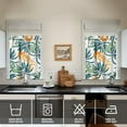 thumbnail image 4 of 3PCS Hawaii Floral Kitchen Window Curtains Set, 27.5x36in Polyester Tier and Valance, Exotic Jungle Plant Pattern for Small Windows in Kitchen, Bathroom, or Café, 4 of 6
