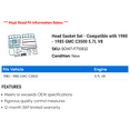thumbnail image 2 of Head Gasket Set - Compatible with 1980 - 1985 GMC C3500 5.7L V8 1981 1982 1983 1984, 2 of 2