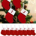 thumbnail image 2 of Chaussettes Lettres de Noël Rouges Tricotées, Chaussettes de Noël, Sac Cadeau, Décoration de Fenêtre, 2 of 8