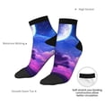 thumbnail image 4 of Honeii Dreamy Colorful Starry Sky Print Comfortable Adult Crew Socks,Sport Running Calf Socks,for Daily Wear, Sports, and Casual Outfits, 4 of 5