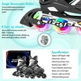 thumbnail image 4 of Cifaisi Adjustable Inline Skates with Illuminating Wheels for Kids,Girls and Boys,Size 6.5-8, 4 of 7