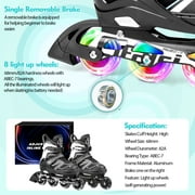 Cifaisi Adjustable Inline Skates with Illuminating Wheels for Kids, Adults, Girls and Boys,Size 3-5