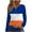 Blue 02, variant on yievot Women's 2023 Fall Long Sleeve Henley Tops V Neck Tunic Casual Loose Patchwork Blouse