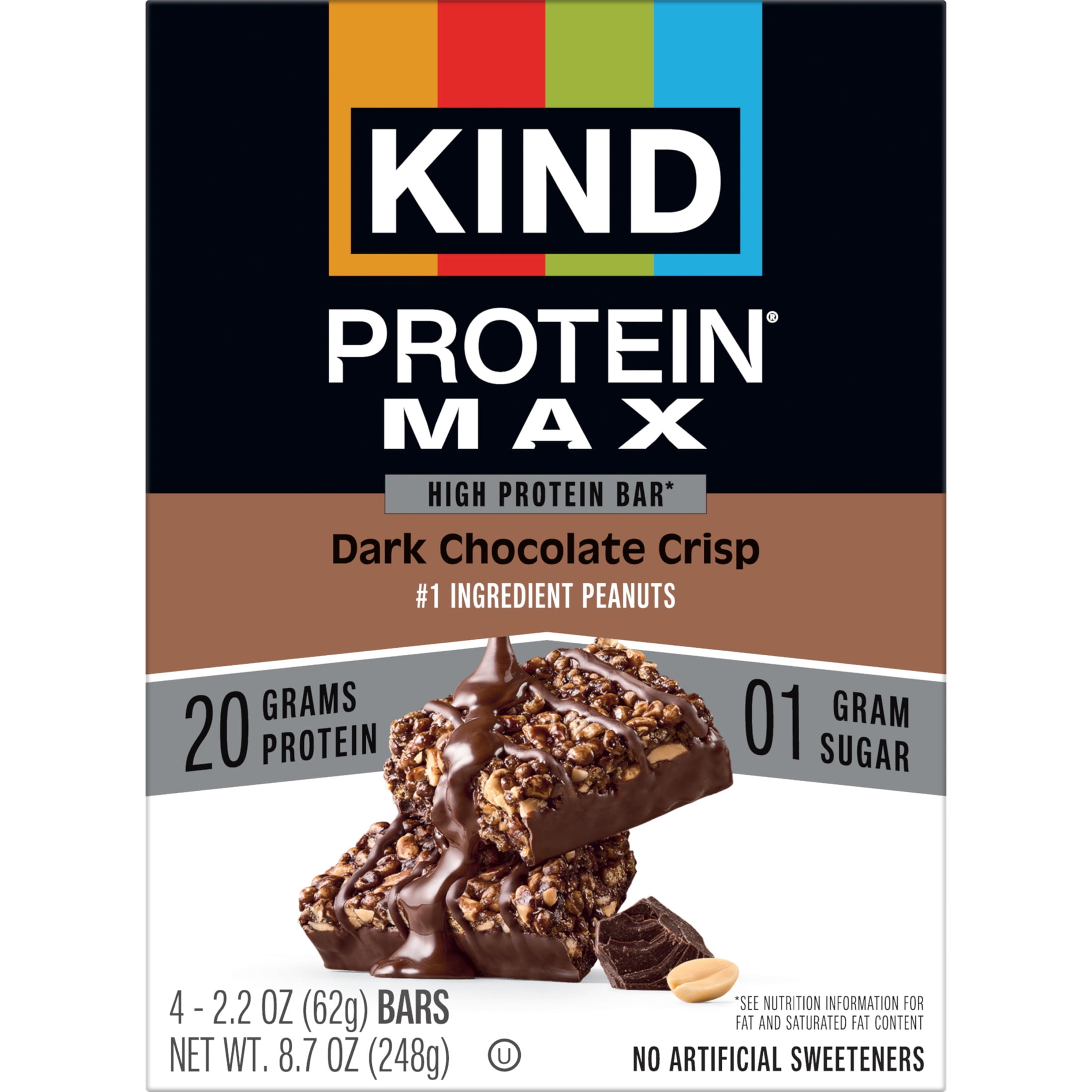 KIND Protein Max Dark Chocolate Crisp 8.7 OZ 4 Count