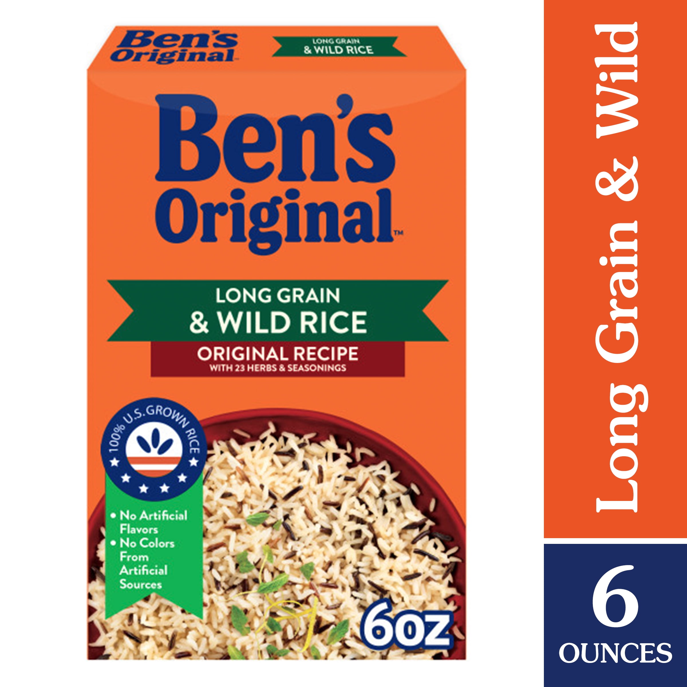 BEN'S ORIGINAL Flavored Long Grain Rice & Wild Rice, Boxed Rice, 6 OZ