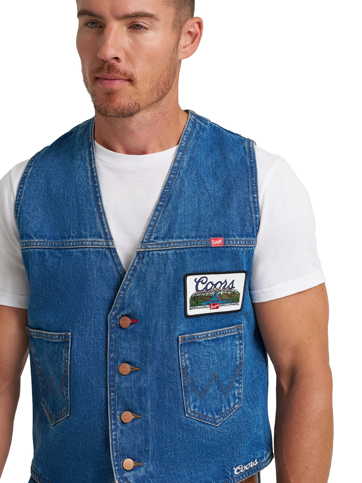 Wrangler® x Coors® Denim Vest, Sizes S-2XL