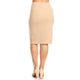 thumbnail image 3 of Women's Plus Size Solid Casual Sexy Knee Length High Waist Pencil Skirt, 3 of 4