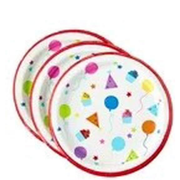 10 Colorful Party 7" Plates-CDU