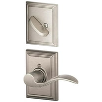 Schlage Lock Company F59ACC619ADDLH Accent Left Handed Interior Pack Lever Set with Single Cy, Satin Nickel (Interior Ha