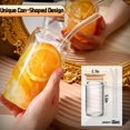 thumbnail image 2 of Juego de vasos de vidrio DWTS DANWEITESI con tapas y pajitas, 16 oz, juego de 2, 2 of 8