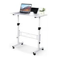 thumbnail image 1 of YUSAZENS Petit Bureau Debout, Bureau Debout Mobile de 32 Pouces à Hauteur Réglable avec Roulettes, Bureau Portable Roulant pour Ordinateur Portable pour Salon, 1 of 9